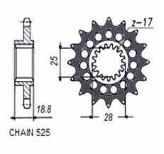 ZEBATKA NAPEDOWA SUNSTAR SUNF422-16