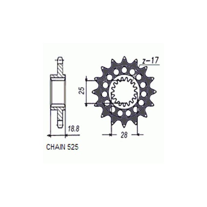 ZEBATKA NAPEDOWA SUNSTAR SUNF422-17