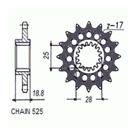 ZEBATKA NAPEDOWA SUNSTAR SUNF422-17