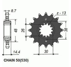 ZEBATKA NAPEDOWA SUNSTAR SUNF512-18