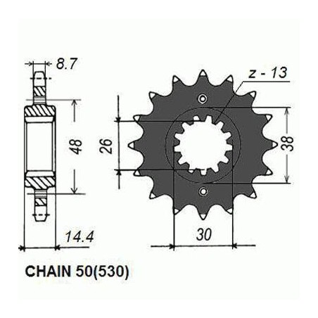 ZEBATKA NAPEDOWA SUNSTAR SUNF512-18