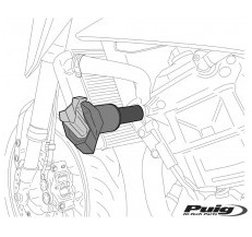 CRASH PADY PUIG DO YAMAHA FZ6 N/S/S2 04-10 CZARNE
