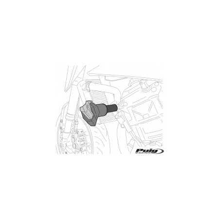 CRASH PADY PUIG DO YAMAHA FZ6 N/S/S2 04-10 CZARNE