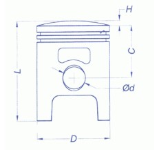 TŁOK CYLINDRA AIRSAL SPORT 70, KYMCO AC (47,60)