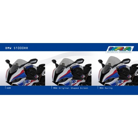 Szyba motocyklowa MRA BMW S1000 RR, , 2019-, forma R, przyciemniana