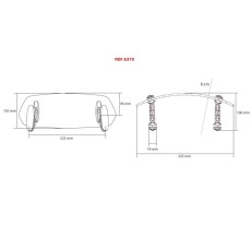 REGULOWANY DEFLEKTOR PUIG TOURING 27,7X10 CM (CLIP-ON) DO BENELLI TRK 502 PRZEZROCZYSTY