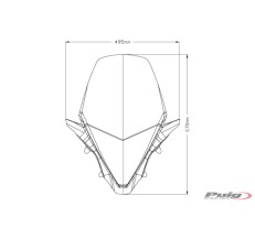 SZYBA PUIG V-TECH DO HONDA PCX 125 21-22 (TOURING) MOCNO PRZYCIEMNIONA