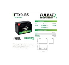 AKUMULATOR ŻELOWY BEZOBSŁUGOWY FULBAT FTX9-BS