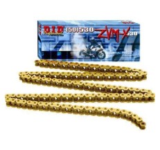 DID 50(530)ZVMXG&G-104 ŁAŃCUCH ZŁOTY / ZŁOTY (104 OGNIW) X-RING (50ZVMXGG104)(50ZVMXGB-104)(OTWARTY + ZAKUWKA) (50ZVMXGG-104