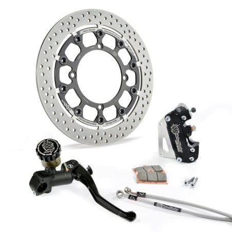 MOTO-MASTER ZESTAW HAMULCOWY KOMPLETNY SUPERMOTO 300MM (TARCZA PŁYWAJĄCA T-FLOATER) HONDA CRF 250R/450R '15-'20 PRZÓD (NA Z