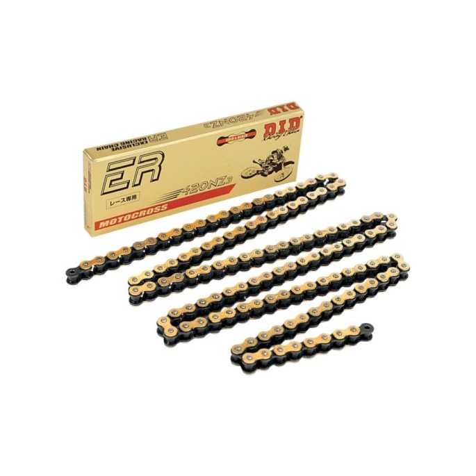 DID 420NZ3G&B-132 ŁAŃCUCH ZŁOTY (132 OGNIW) BEZ O-RINGÓW (OTWARTY + ZAPINKA)