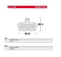 MOTO-MASTER BIKE PRO KLOCKI HAMULCOWE ROWEROWE ORGANICZNE PRO PASUJE DO AVID CODE (2011-2014) CODE R, SRAM CODE RSC / R (2017), 