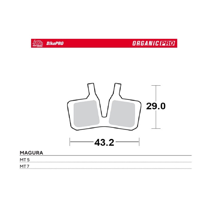 MOTO-MASTER BIKE PRO KLOCKI HAMULCOWE ROWEROWE ORGANICZNE PRO PASUJE DO MAGURA MT 5, MT 7