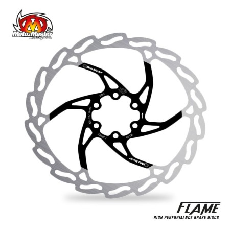 MOTO-MASTER BIKE TARCZA HAMULCOWA ROWEROWA FLAME 223x2,0x16,5mm (LAKIEROWANY CZARNY ŚRODEK)