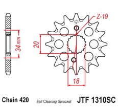 JT ZĘBATKA PRZEDNIA 2157 15 HONDA CRF 150 '07-20' (215715JT) (ŁAŃC. 420) SAMOOCZYSZCZAJĄCA