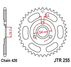 JT ZĘBATKA TYLNA 255 26 HONDA Z 50 MONKEY (25526JT) (ŁAŃC.520)