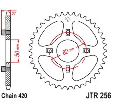 JT ZĘBATKA TYLNA 261 36 HONDA ATC/TRX 70 '82-87' XL/XR 75/80 '74-84' (26136JT) (ŁAŃC.420)