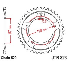 JT ZĘBATKA TYLNA 795 41 SUZUKI GS 400E, (STD.-1) SV 400 (STD. -4) (79541JT) (ŁAŃC. 520) NA ZAMÓWIENIE