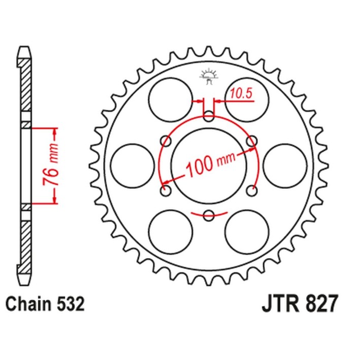 JT ZĘBATKA TYLNA 806 43 SUZUKI RF 900R '94-00 (80643JT) (ŁAŃC. 532) NA ZAMÓWIENIE