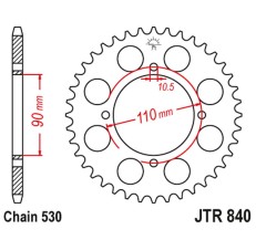 JT ZĘBATKA TYLNA 854 35 YAMAHA XS 400 '82-83, XS 250 '82, (84035JT) (ŁAŃC. 530)