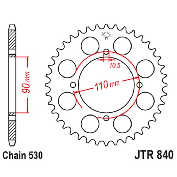 JT ZĘBATKA TYLNA 854 35 YAMAHA XS 400 '82-83, XS 250 '82, (84035JT) (ŁAŃC. 530)