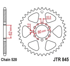 JT ZĘBATKA TYLNA 845 41 YAMAHA IT 175 '77-79, DT 200 '85, (84541JT) (ŁAŃC. 520) NA ZAMÓWIENIE