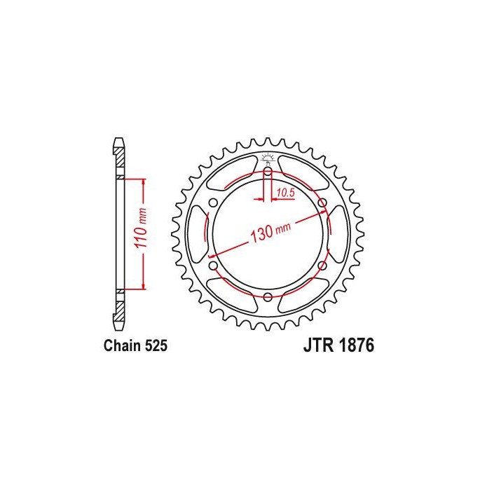 JT ZĘBATKA TYLNA 4285 42 YAMAHA YZF-R7 '22-'23, MT-10 (MTN1000) '22-'23 (428542JT) (ŁAŃC. 525)