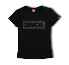 DAVCA T-shirt black glitter logo