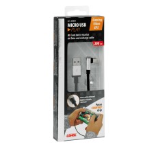 38835 Kabel USB 90°  Micro USB - 200 cm - Czarny