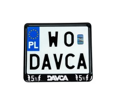 DAVCA licence plate holder