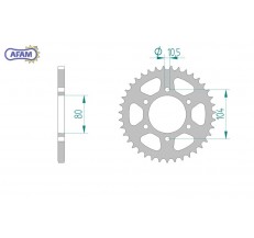 AFAM Zębatka tylna stalowa do łańcucha 520