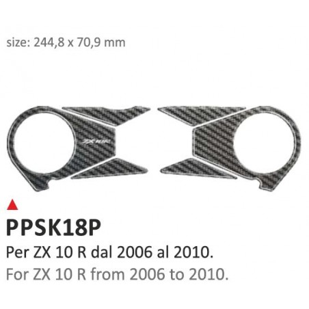 PRINT Naklejka na półkę kierownicy Kawasaki ZX10R 2006/2010
