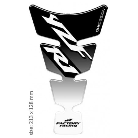 PRINT tankpad Spirit shape logo Yamaha R1 czarne on przeźroczysty