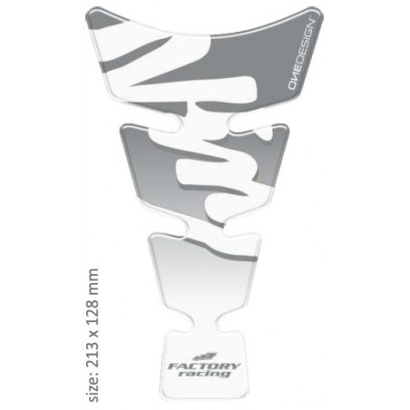 PRINT tankpad Spirit shape logo Kawasaki Ninja srebrne on przeźroczysty