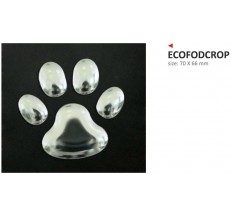 PRINT naklejka ecoprint 3D soft touch footprint srebrne