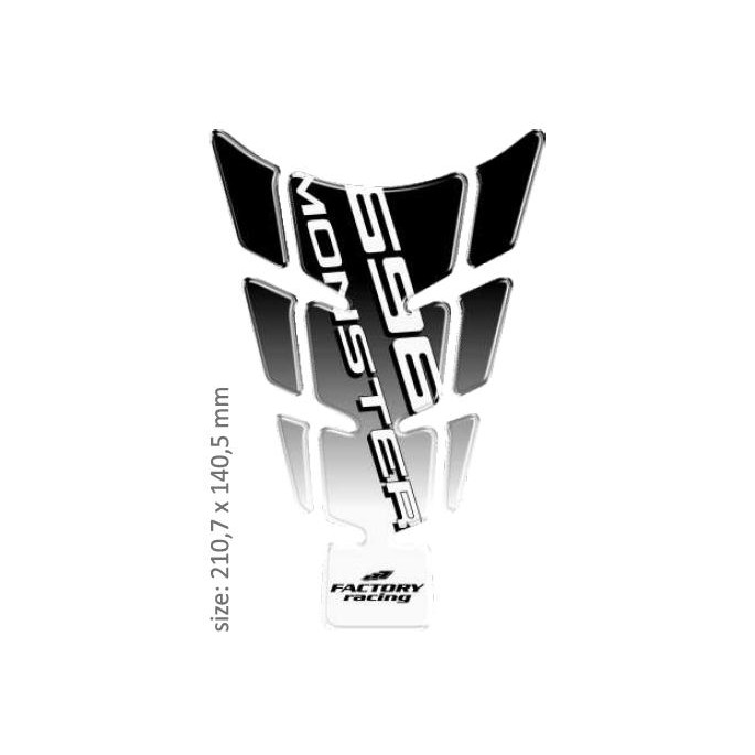 PRINT tankpad SLIM Ducati 696 Ducati Monster czarny/przeźroczysty/biały