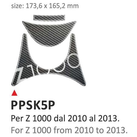 PRINT Naklejka na półkę kierownicy Kawasaki Z1000 2010/2013
