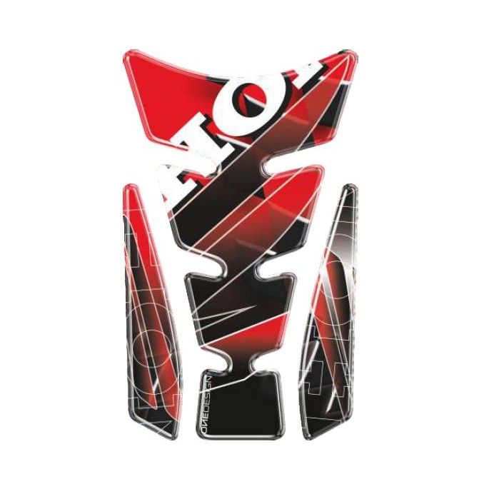 PRINT tankpad Spirit shape Limited Edition logo Honda czerwone