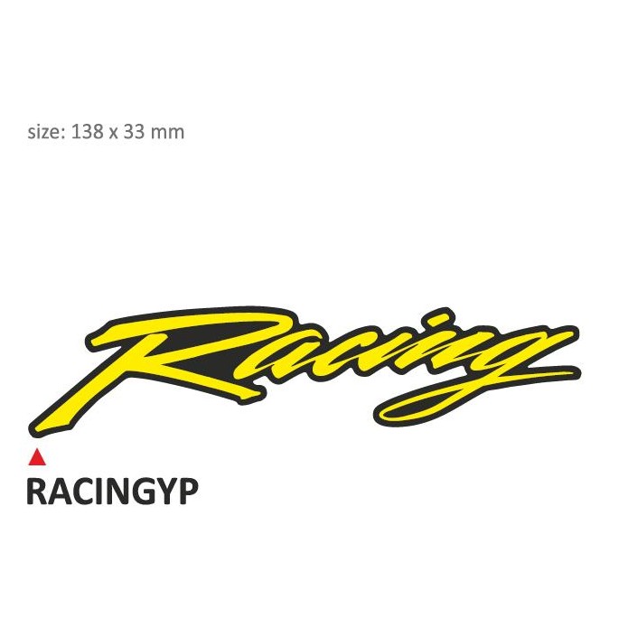 PRINT zestaw 10 naklejek Racing żółte