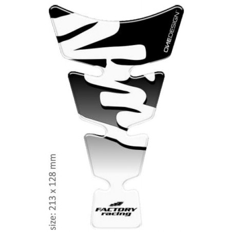 PRINT tankpad Spirit shape logo Kawasaki Ninja czarne on przeźroczysty