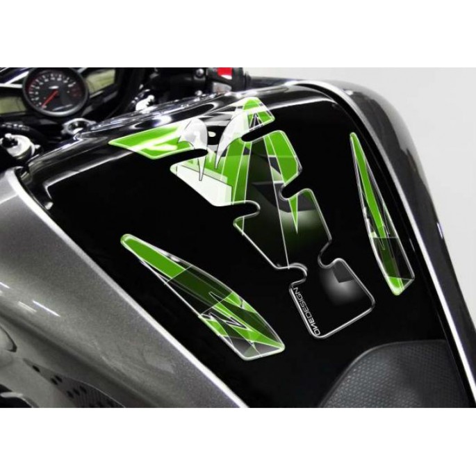 PRINT tankpad Spirit shape Limited Edition logo Kawasaki zielone