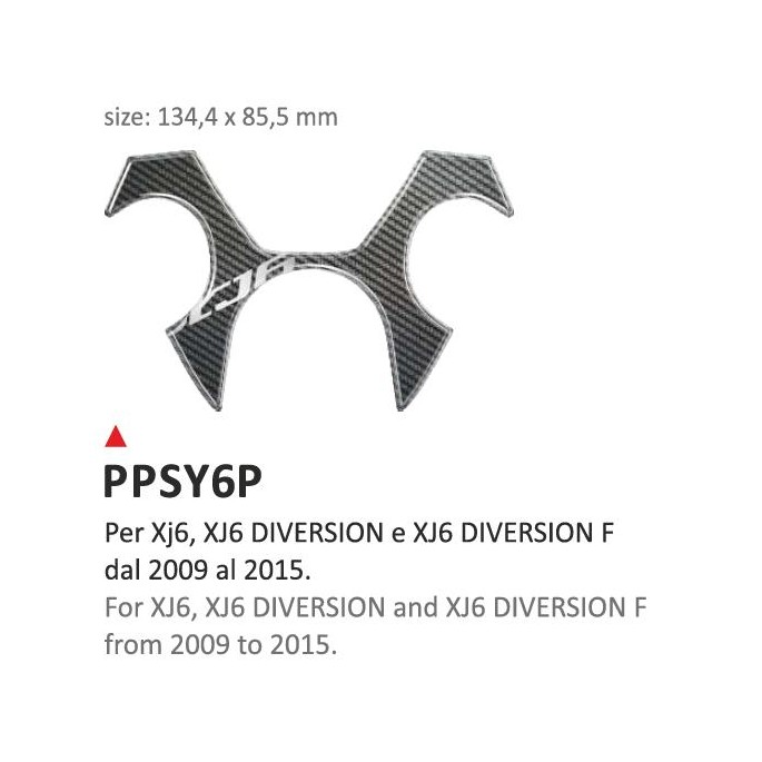 PRINT Naklejka na półkę kierownicy Yamaha XJ6 / DIVERSION + F 2009/2015