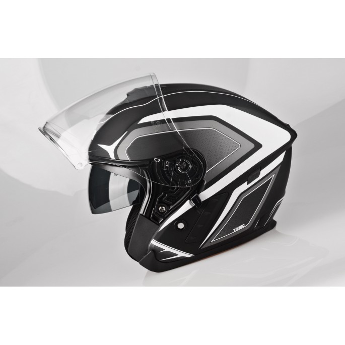Kask Motocyklowy LAZER TANGO Hexa (kol. Czarny - Biały - Matowy) rozm. S