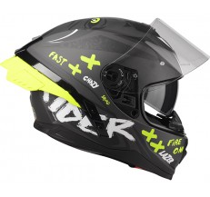 Kask Motocyklowy LAZER RAFALE SR Ride Oni (kol. Czarny - Szary - Żółty Fluo - Matowy) rozm. 2XL