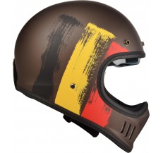Kask Motocyklowy LAZER Cross TT Belgium (kol. Czarny - Czerwony - Żółty Matowy) rozm. L