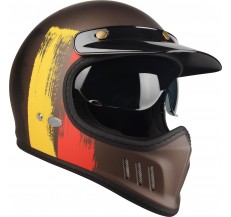 Kask Motocyklowy LAZER Cross TT Belgium (kol. Czarny - Czerwony - Żółty Matowy) rozm. L