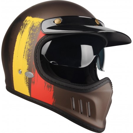 Kask Motocyklowy LAZER Cross TT Belgium (kol. Czarny - Czerwony - Żółty Matowy) rozm. XL