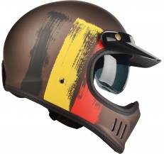 Kask Motocyklowy LAZER Cross TT Belgium (kol. Czarny - Czerwony - Żółty Matowy) rozm. XL