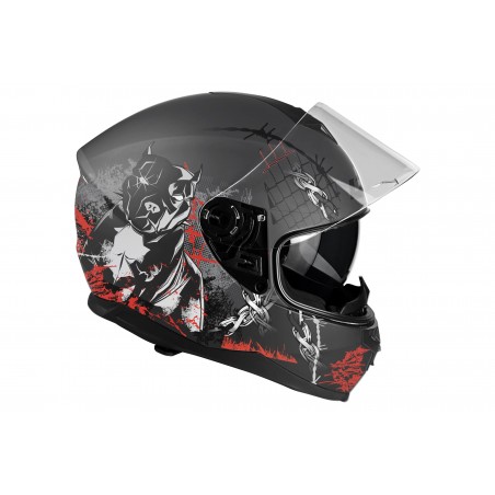 Kask Motocyklowy LAZER VERTIGO EVO Pitbull (kol. Szary - Biały) rozm. M