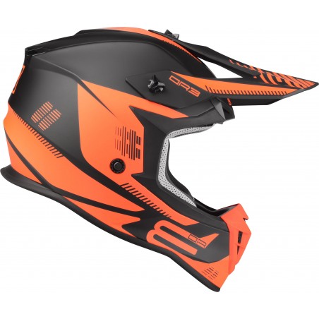 Kask Motocyklowy LAZER OR3 PP3 (kol. Czarny - Czerwony Fluo - Matowy) rozm. L